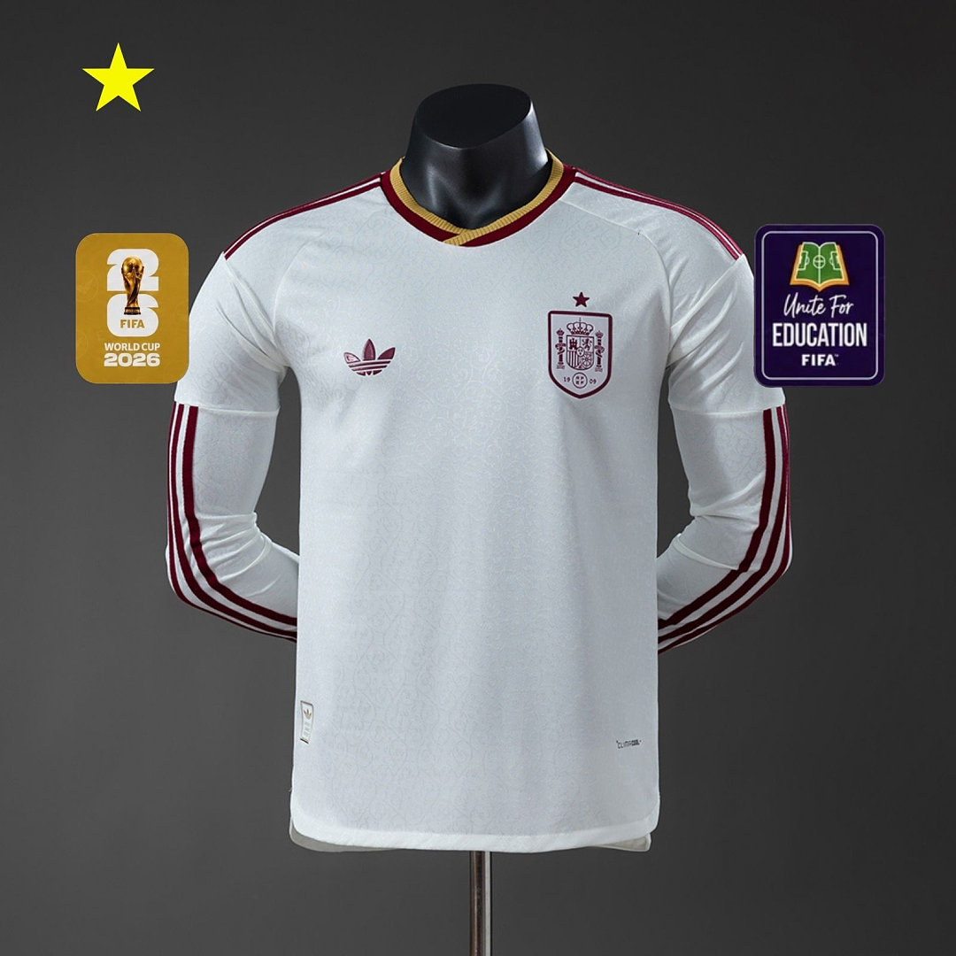Camiseta España Visita Manga Larga 2026 Versión Jugador - frente