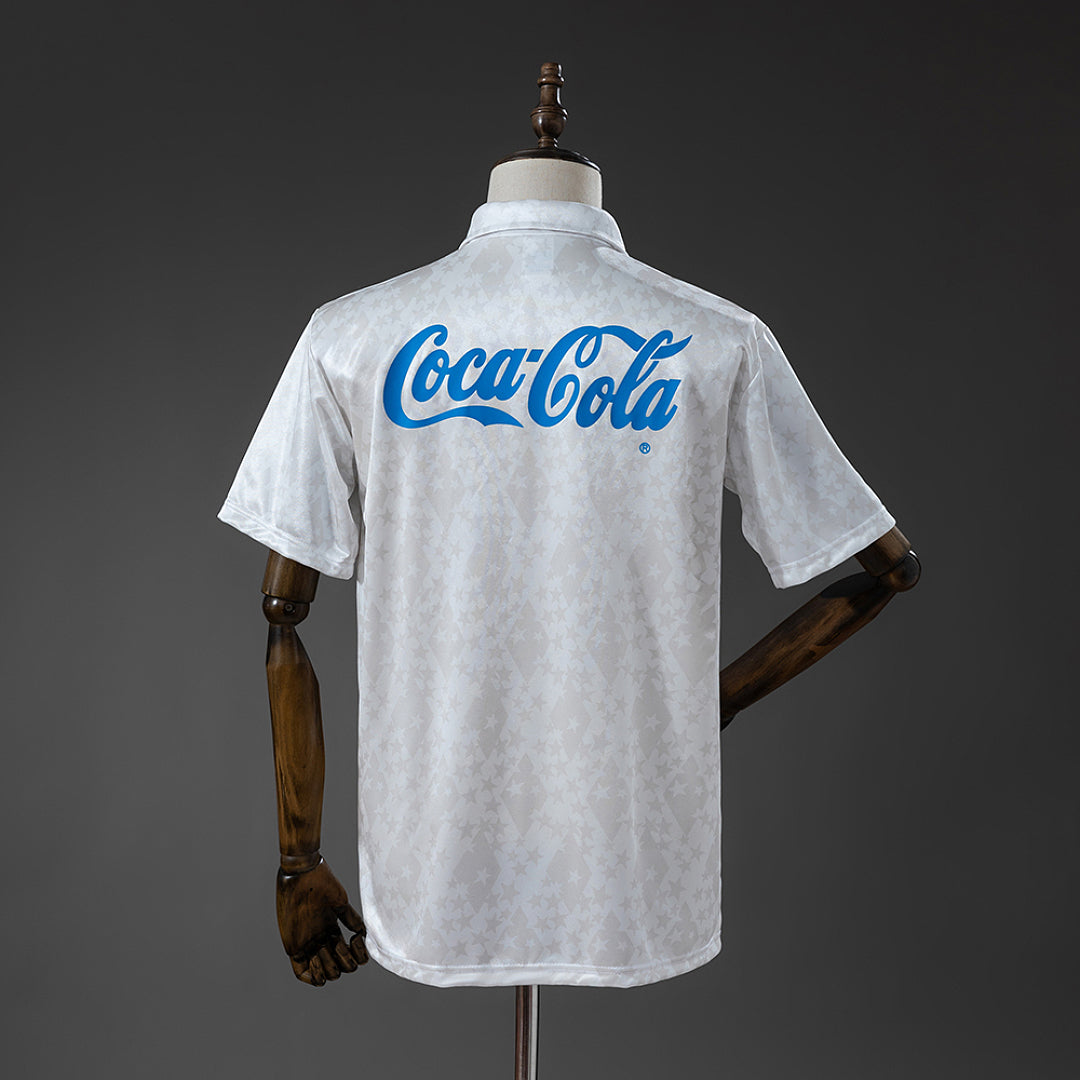 Camiseta Retro Cruzeiro Visita Celeste y Gris Claro 93/94 - espalda
