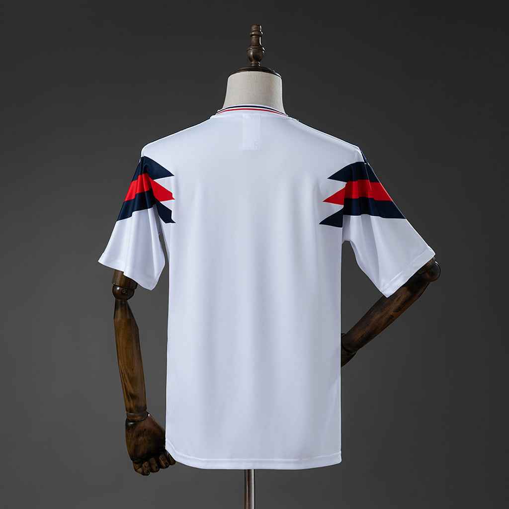 Camiseta Retro Inglaterra Local Celeste 1990 - espalda