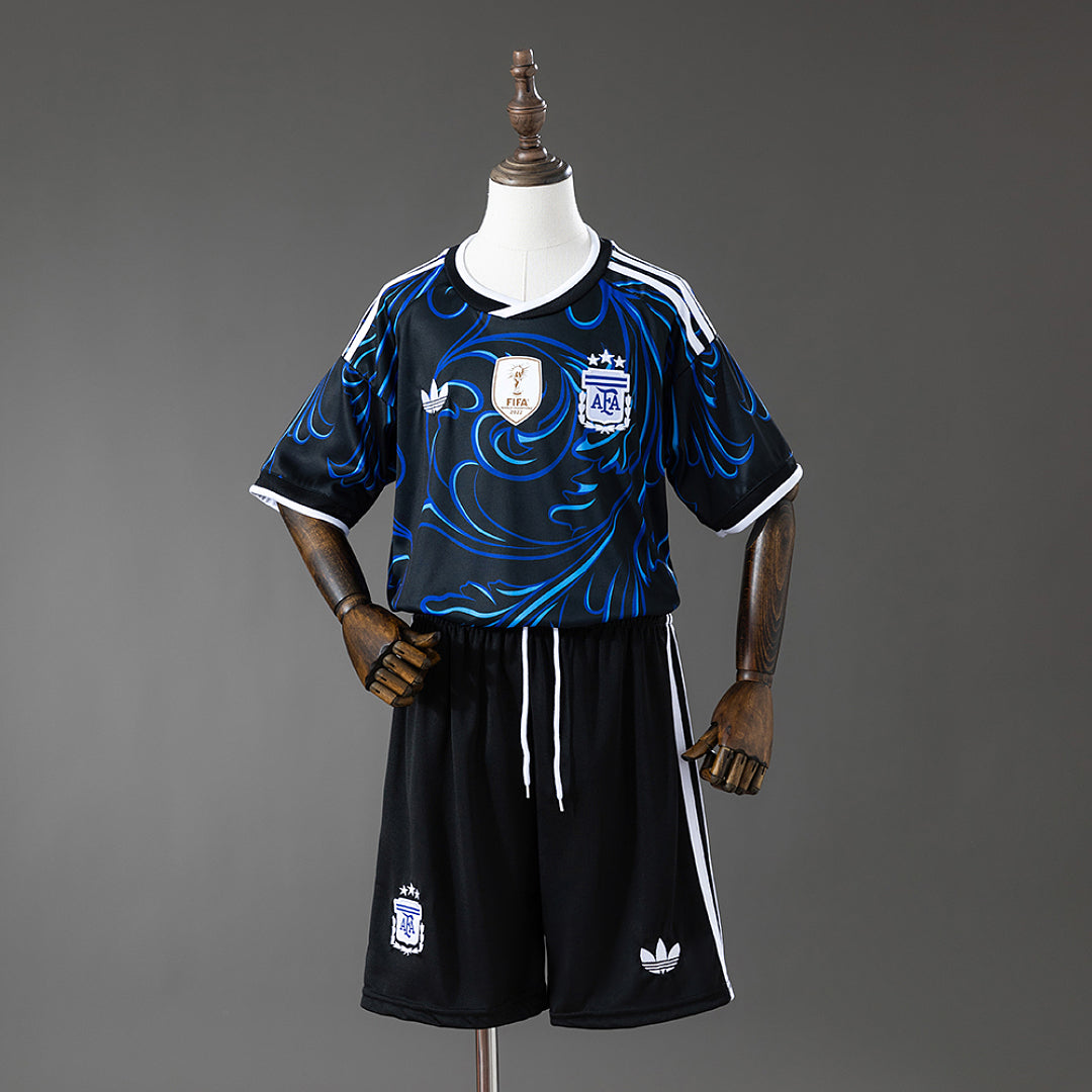 Conjunto Niños Argentina Visita Gris y Negra 2026 - frente