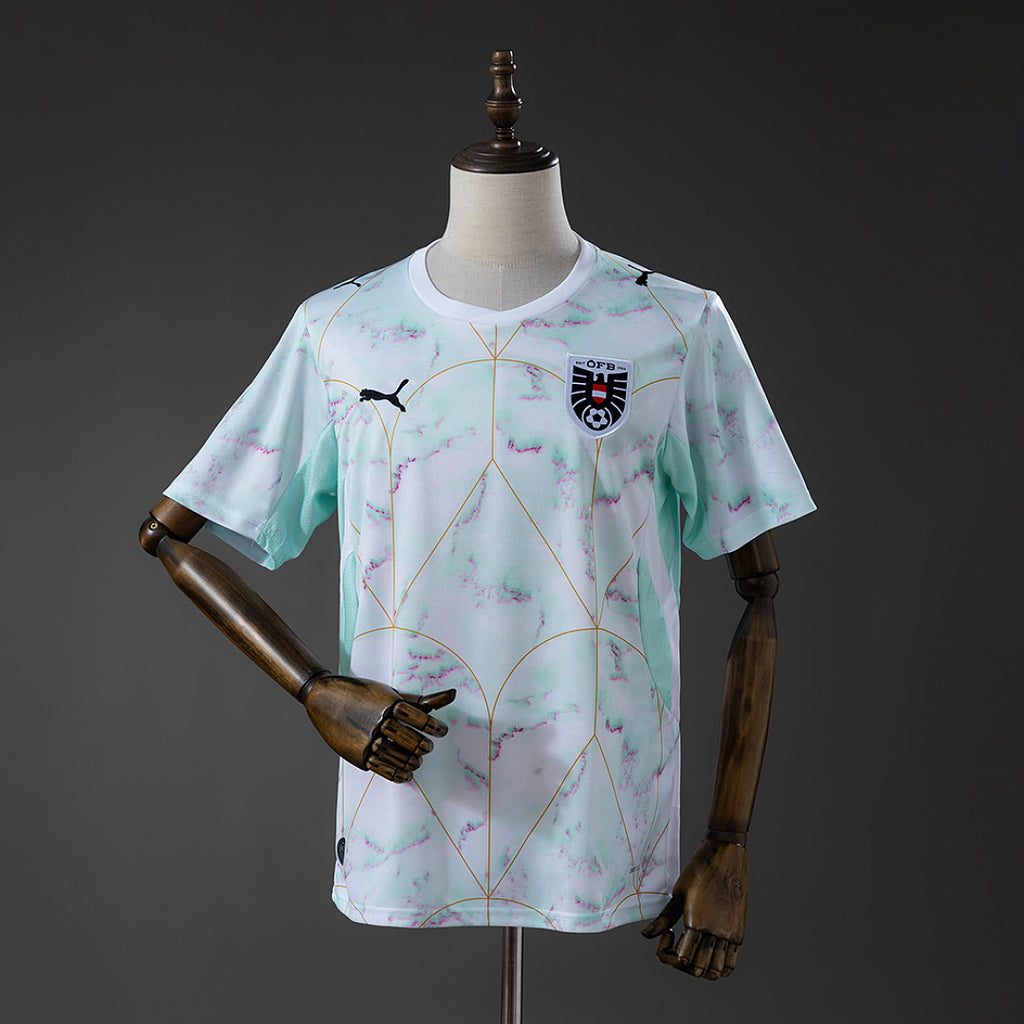 Camiseta Austria Visita Celeste y Gris 2026 - frente