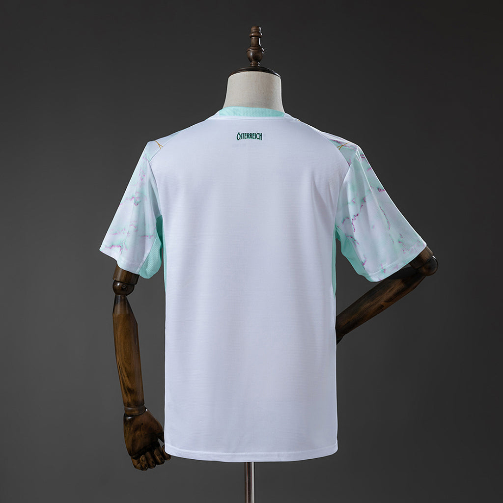 Camiseta Austria Visita Celeste y Negra 2026 - espalda