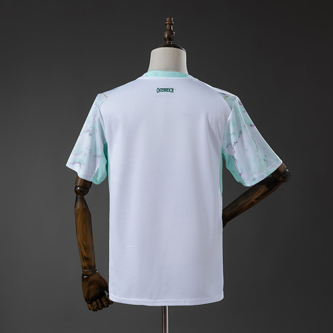 Camiseta Austria Visita Celeste y Negra 2026 - espalda