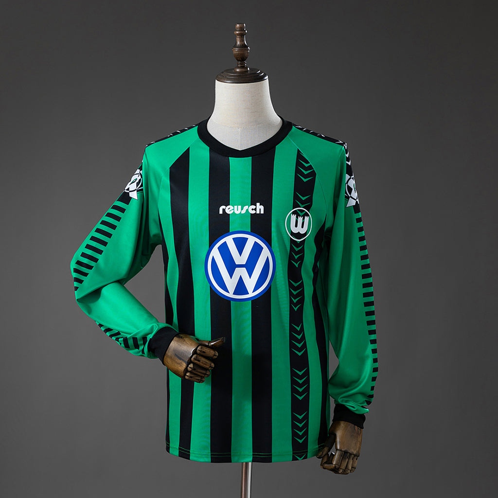 Camiseta Retro VfL Wolfsburg Visita Manga Larga 95/96 - frente