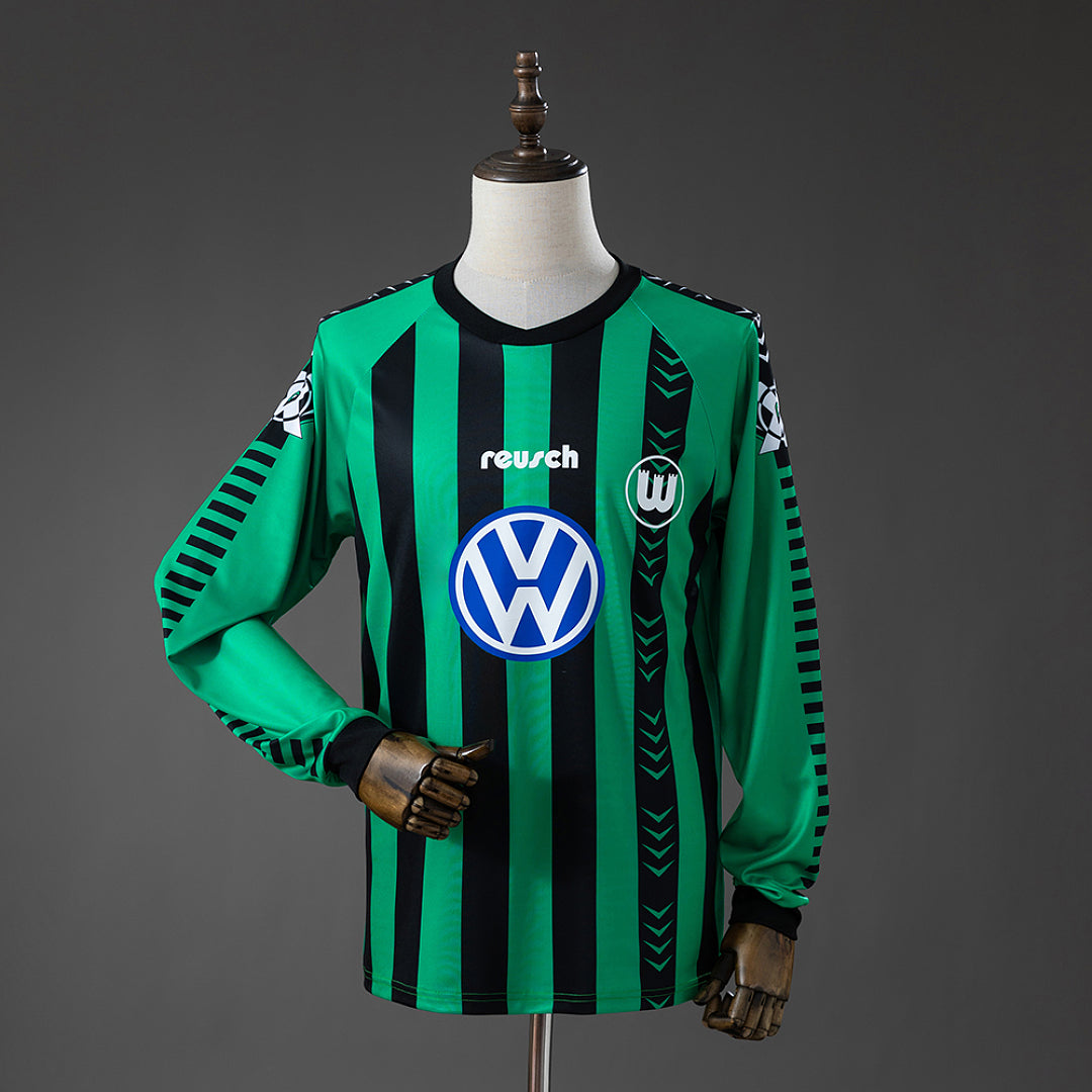 Camiseta Retro VfL Wolfsburg Visita Manga Larga 95/96 - frente