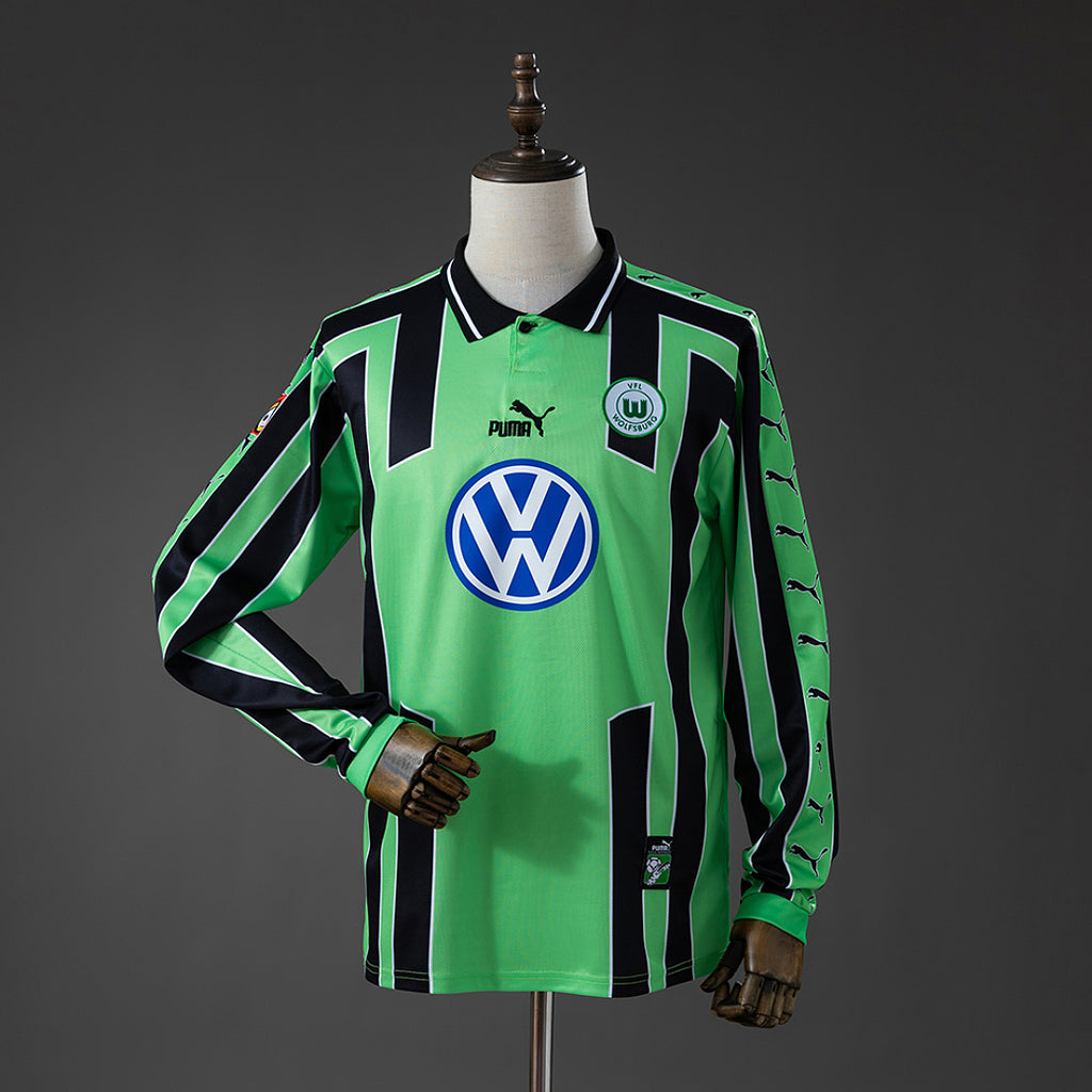 Camiseta Retro VfL Wolfsburg Visita Manga Larga 99/00 - frente