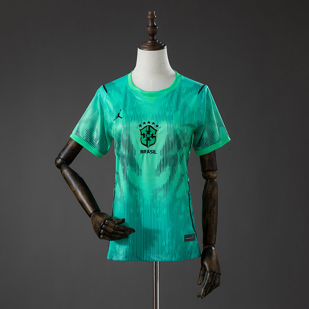 Camiseta Brasil Portero Verde 2026 Mujer - frente