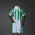Conjunto Niños Real Betis Local Celeste y Gris 95/97 - frente
