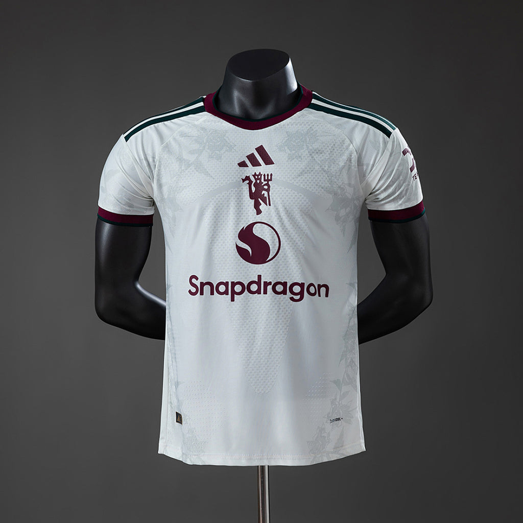 Camiseta Manchester United Tercera Gris Claro y Celeste 2026/27 Versión Jugador - frente