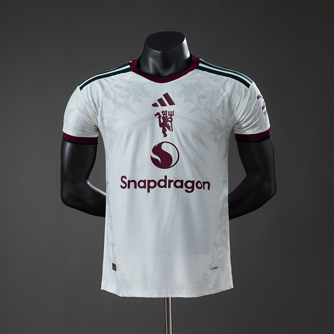 Camiseta Manchester United Tercera Gris Claro y Celeste 2026/27 Versión Jugador - frente