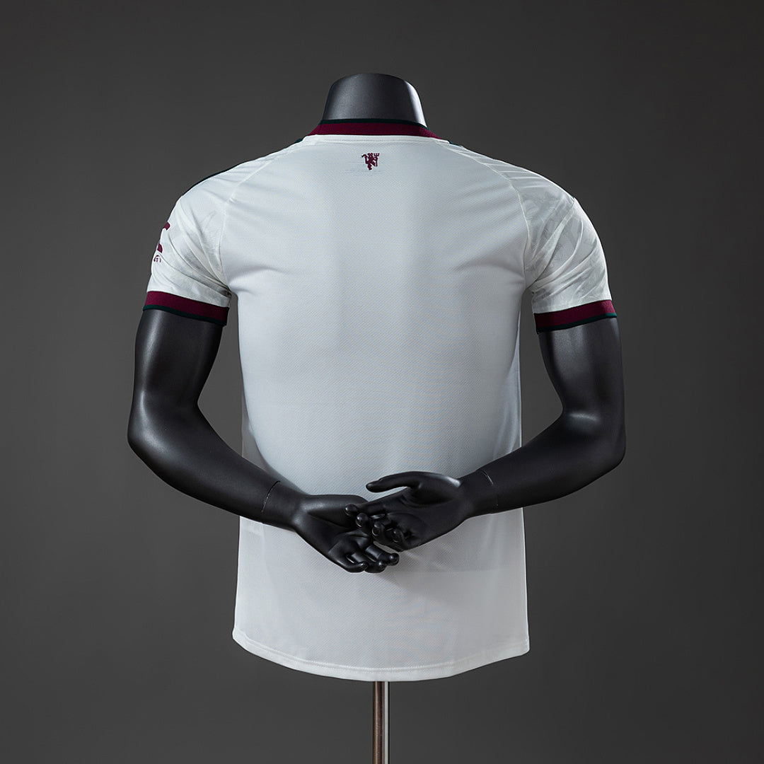 Camiseta Manchester United Tercera Celeste y Gris Claro 2026/27 Versión Jugador - espalda
