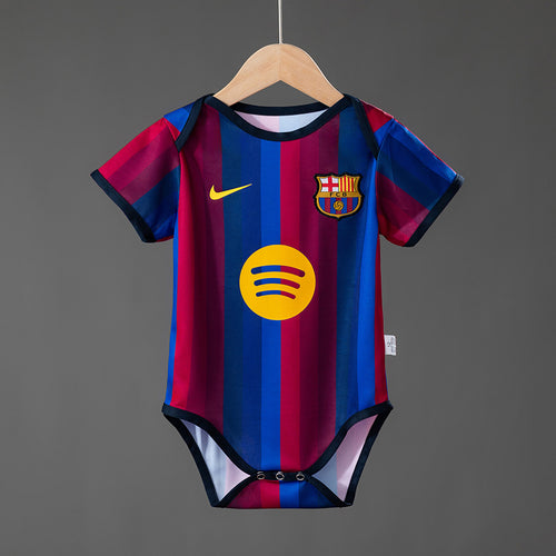Conjunto Niños FC Barcelona Local Gris y Azul Marino 2026/27 - frente