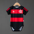 Conjunto Niños Flamengo Local Negra y Gris 2026/27 - frente
