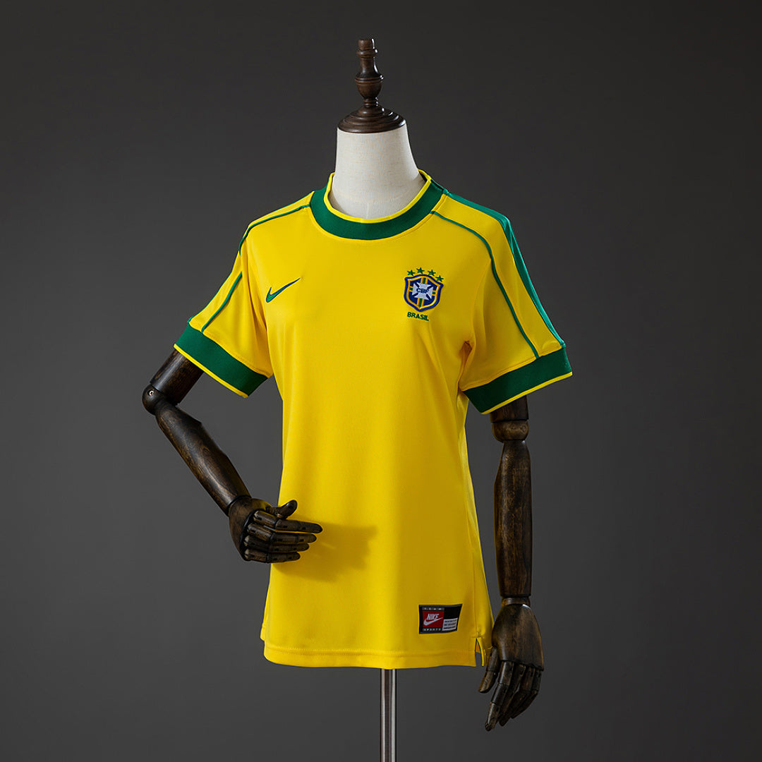 Camiseta Retro Brasil Local 1998 Mujer - frente