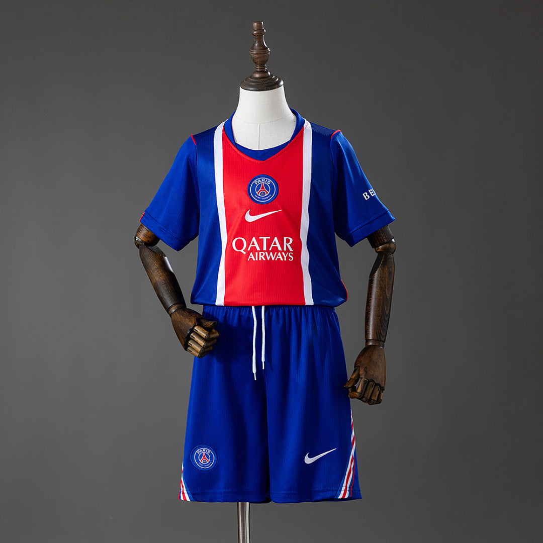 Conjunto Niños PSG Local Gris y Azul Marino 2026/27 - frente