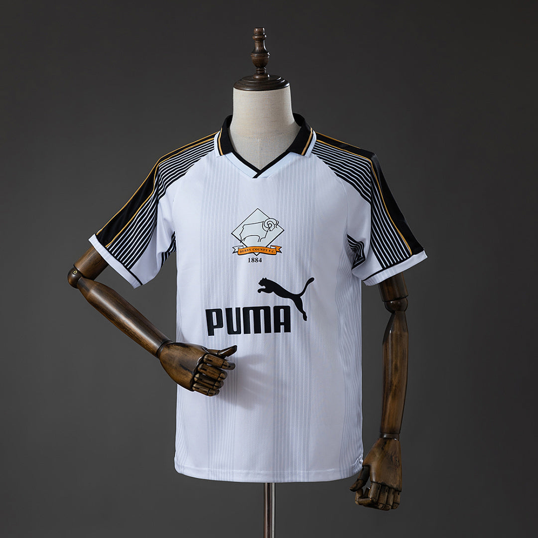 Camiseta Retro Derby County Local Celeste y Gris Claro 95/96 - frente