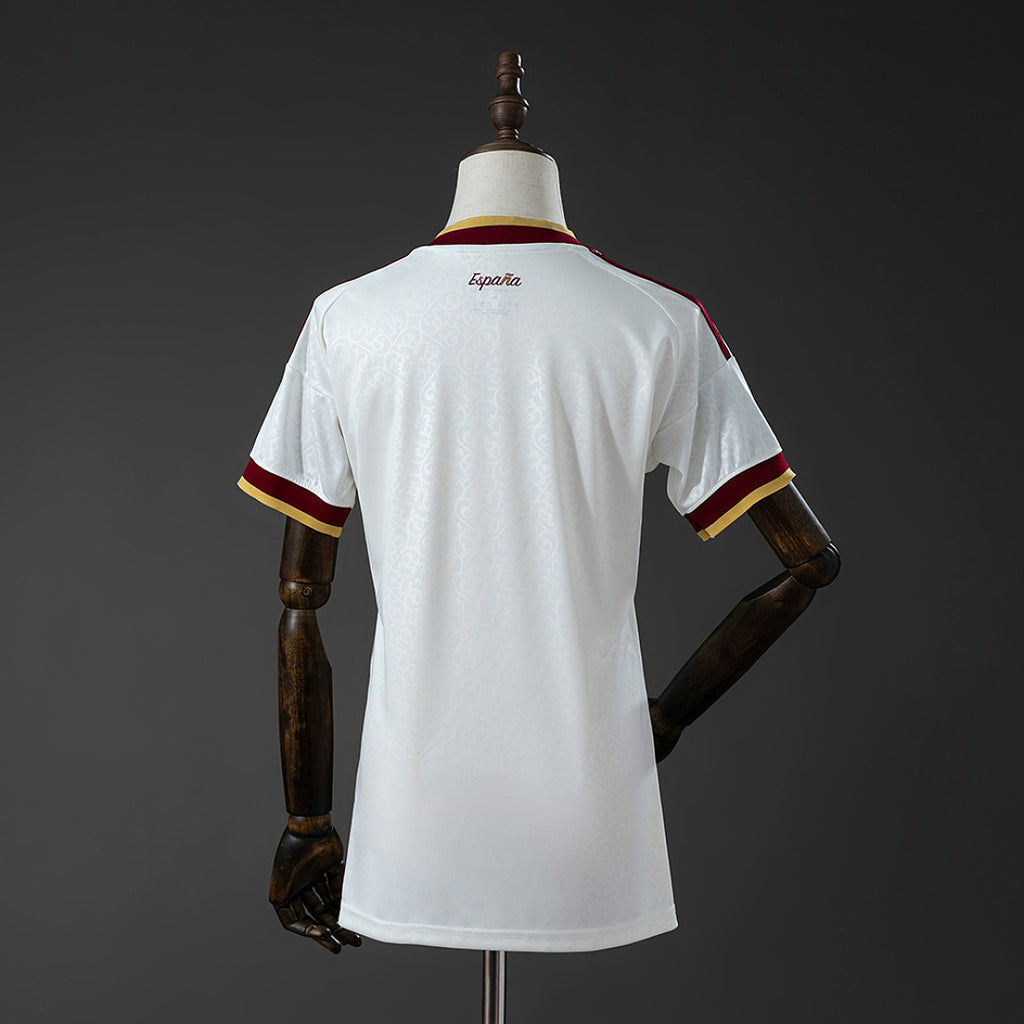 Camiseta España Visita Negra y Gris Claro Edición Campeón 2026 Mujer - espalda