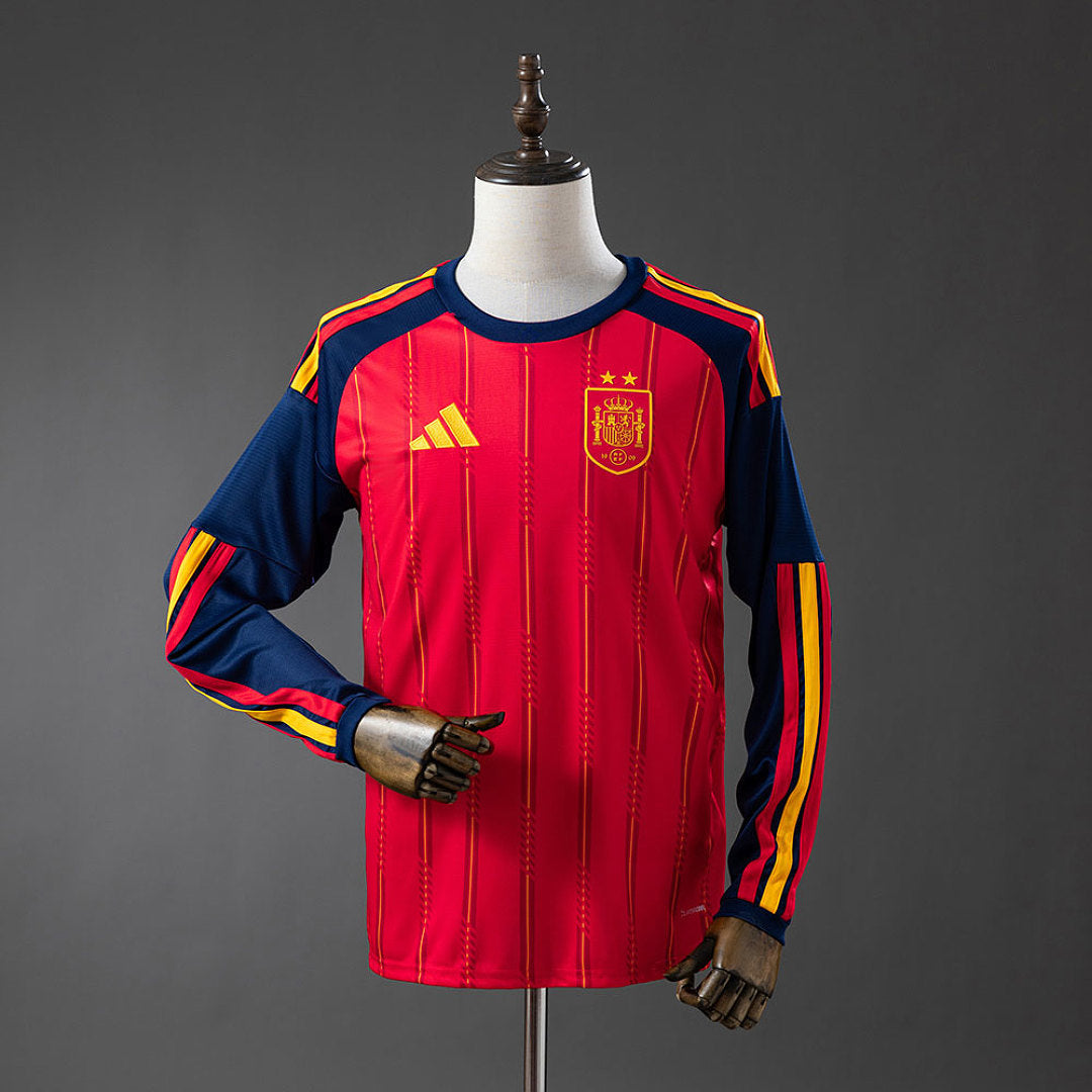 Camiseta España Local Edición Campeón Manga Larga 2026 - espalda