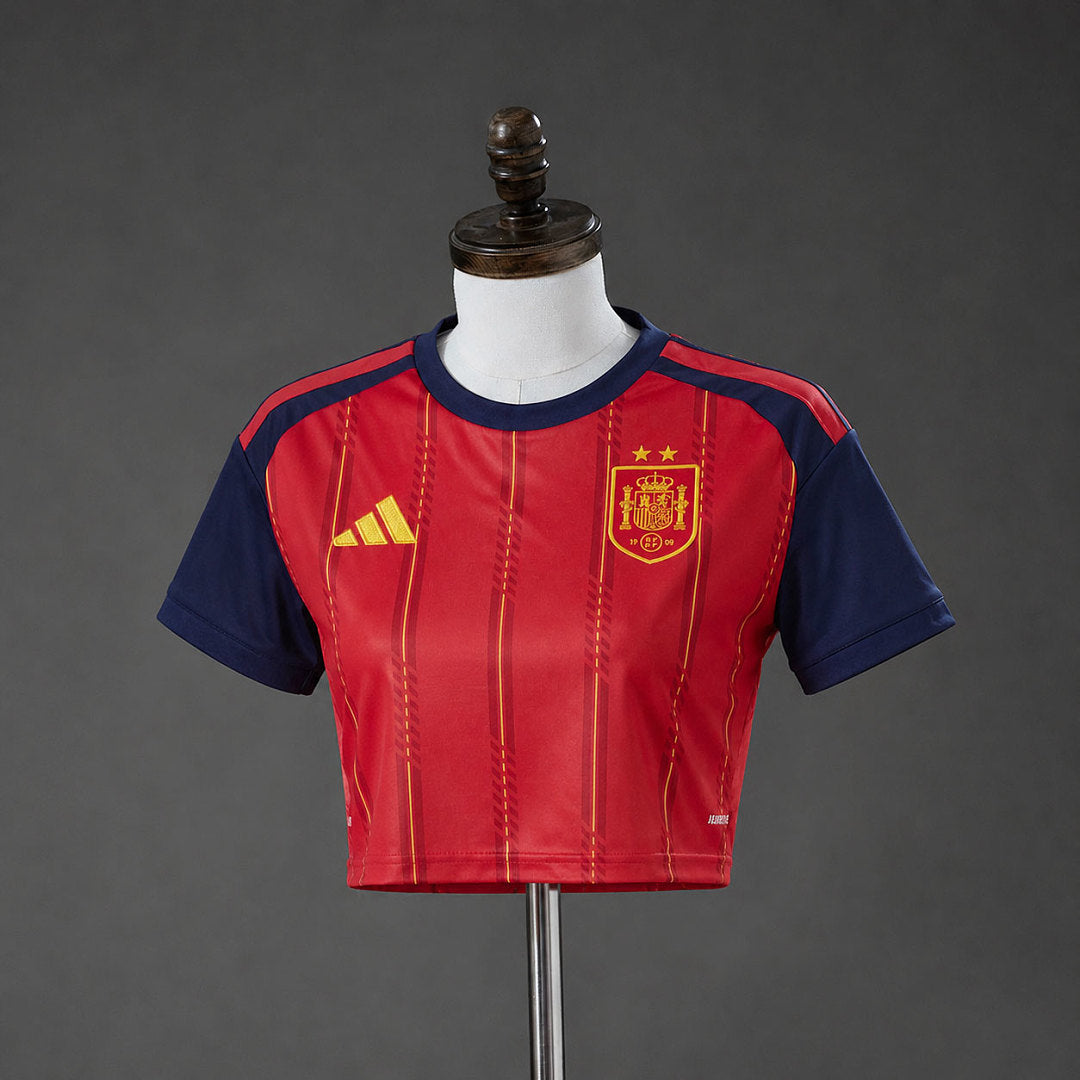 Camiseta España Local Gris Edición Campeón 2026 Mujer - frente