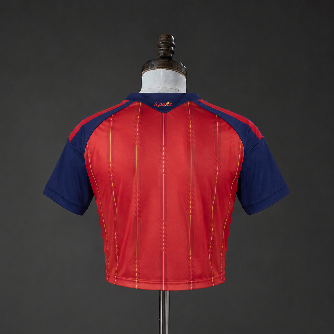 Camiseta España Local Roja Edición Campeón 2026 Mujer - espalda