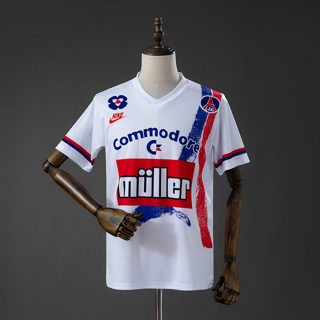 Camiseta Retro PSG Local Gris y Gris Claro 91/92 - frente