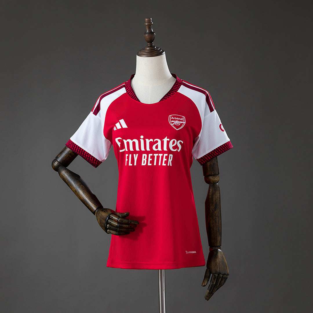 Camiseta Arsenal Local Gris y Burdeos 2026/27 Mujer - frente