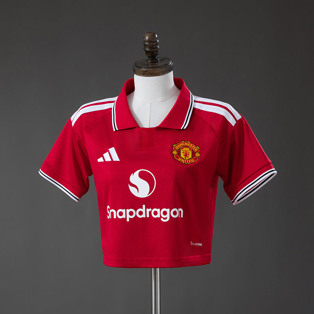 Camiseta Manchester United Local Burdeos y Gris 2026/27 Mujer - frente