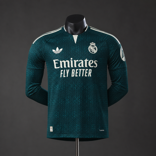 Camiseta Real Madrid Visita Manga Larga 2026/27 Versión Jugador - frente