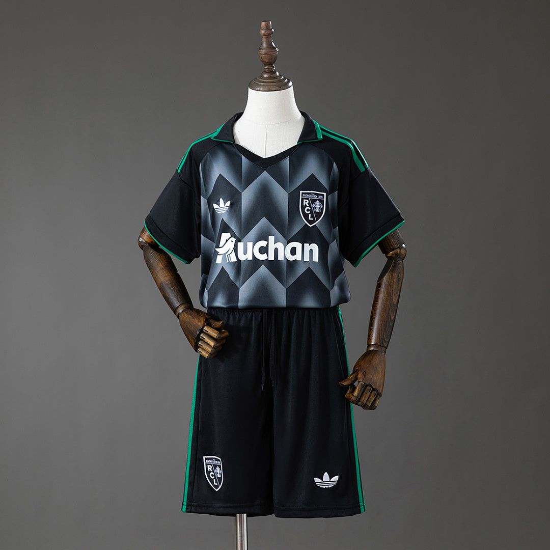 Conjunto Niños Borussia Mönchengladbach Visita Gris y Negra 2026/27 - frente