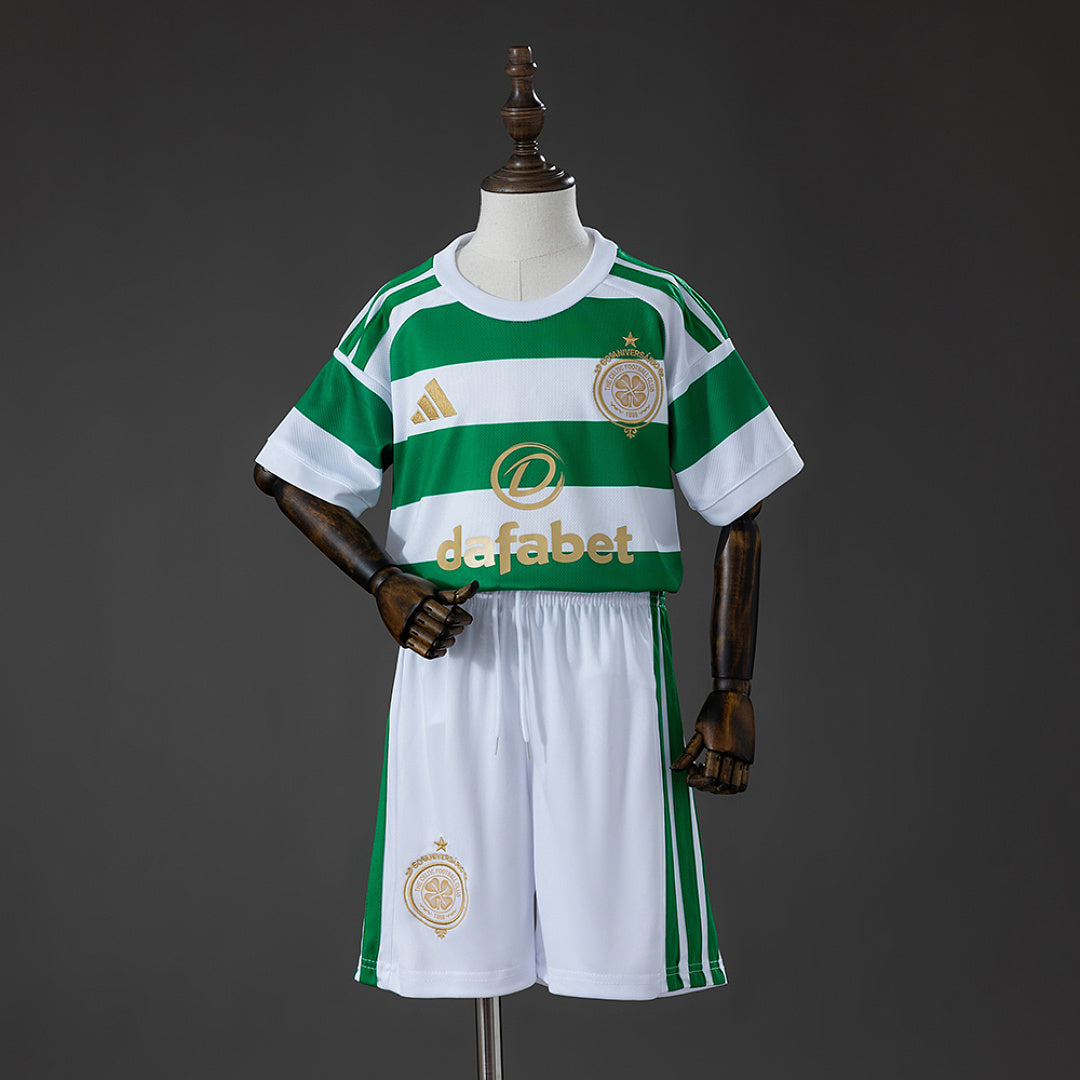 Conjunto Niños Celtic Local Gris 2026/27 - frente