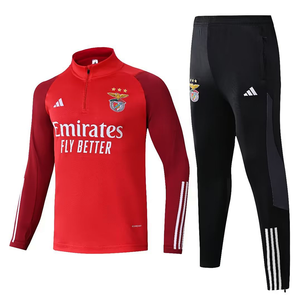 Camiseta de Entrenamiento SL Benfica Roja y Burdeos 2023/24 - espalda