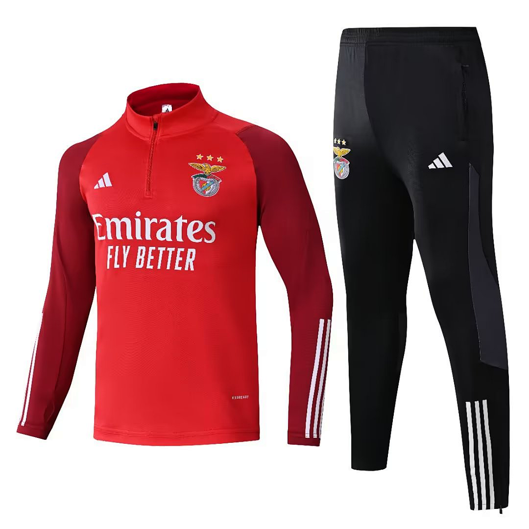 Camiseta de Entrenamiento SL Benfica Roja y Burdeos 2023/24 - espalda
