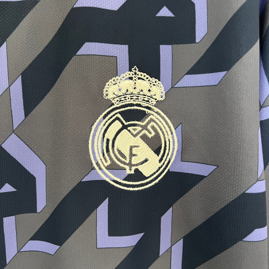 Camiseta de Entrenamiento Real Madrid Azul Marino y Gris 2024/25 - espalda
