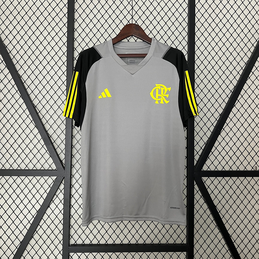 Camiseta de Entrenamiento Flamengo Gris 2024/25 - frente