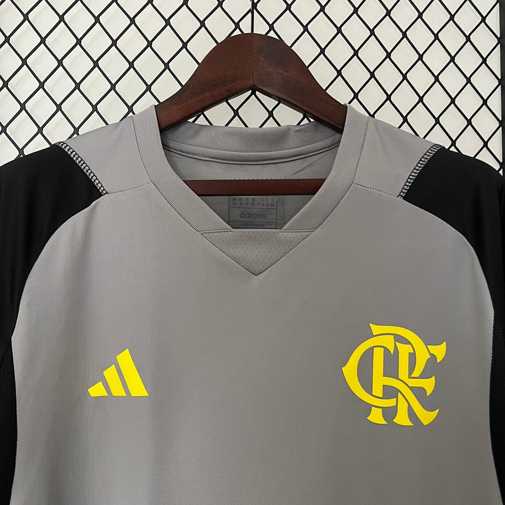 Camiseta de Entrenamiento Flamengo Gris 2024/25 - espalda