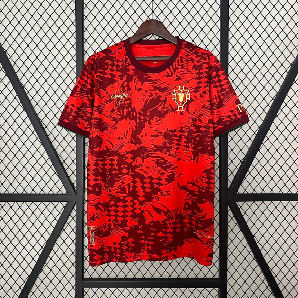 Camiseta de Entrenamiento Portugal Roja 2024 - frente