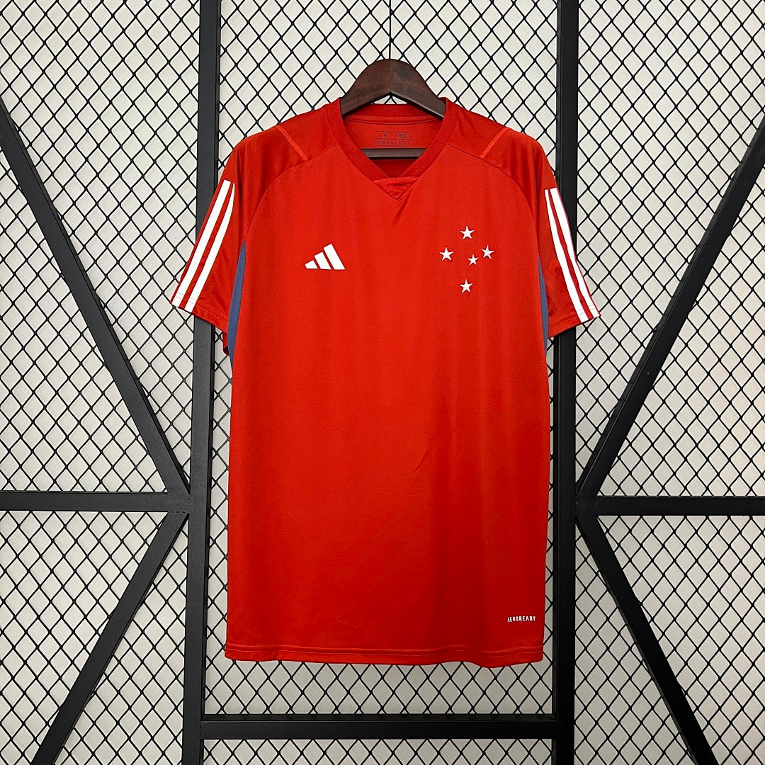 Camiseta de Entrenamiento Cruzeiro Roja Con Sponsors 2024/25 - frente