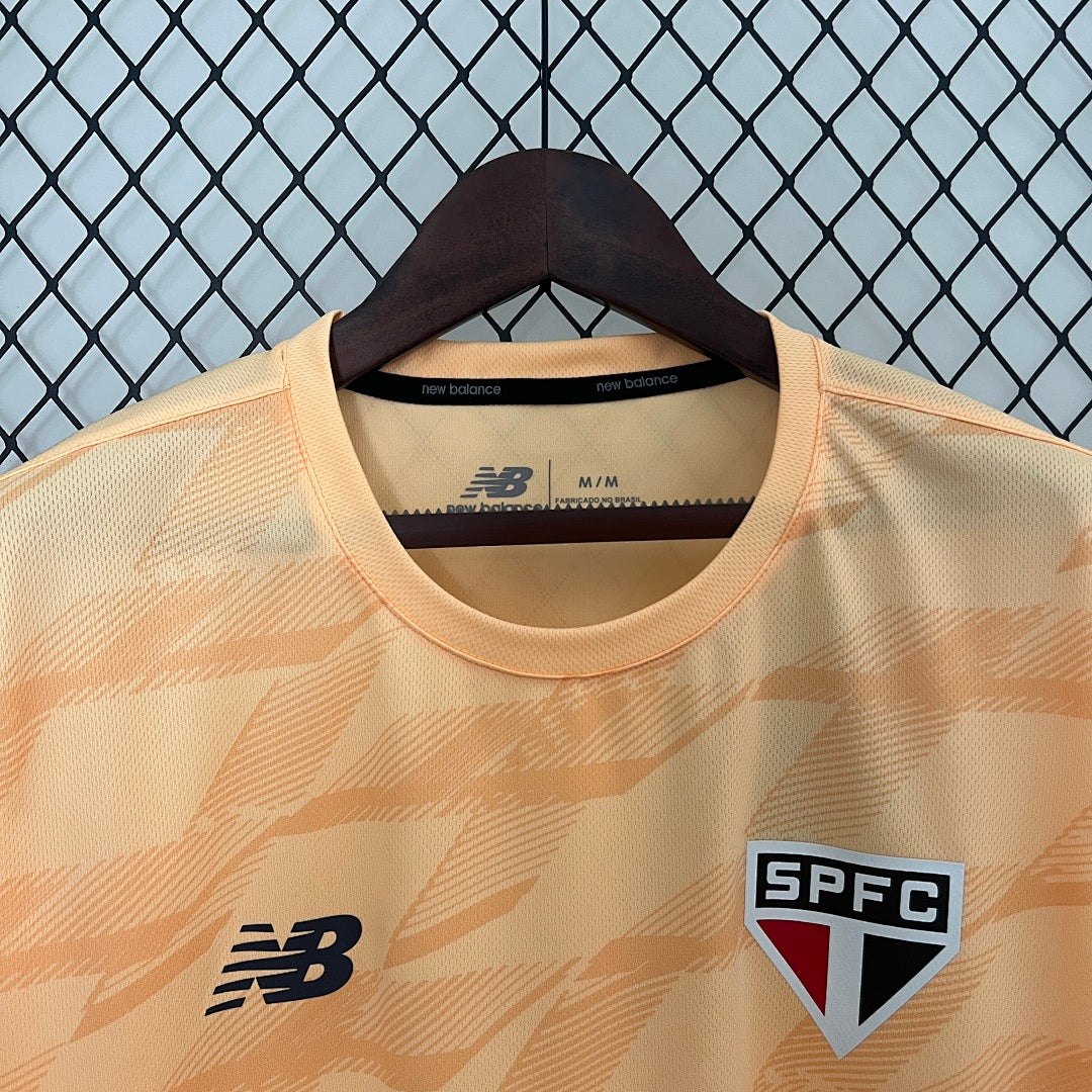 Camiseta de Entrenamiento São Paulo Dorada y Gris 2024/25 - espalda