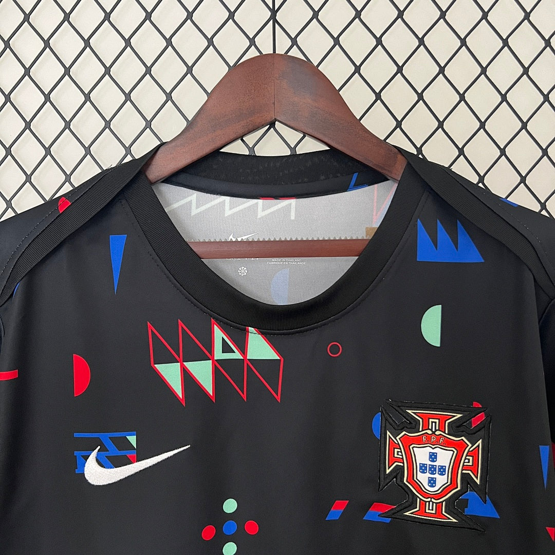 Camiseta de Entrenamiento Portugal Azul Marino y Negra 2024 - espalda