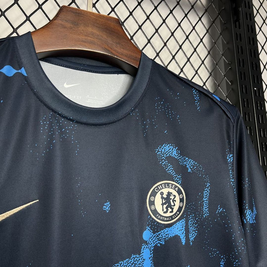 Camiseta de Entrenamiento Chelsea Azul Oscuro 2024/25 - espalda