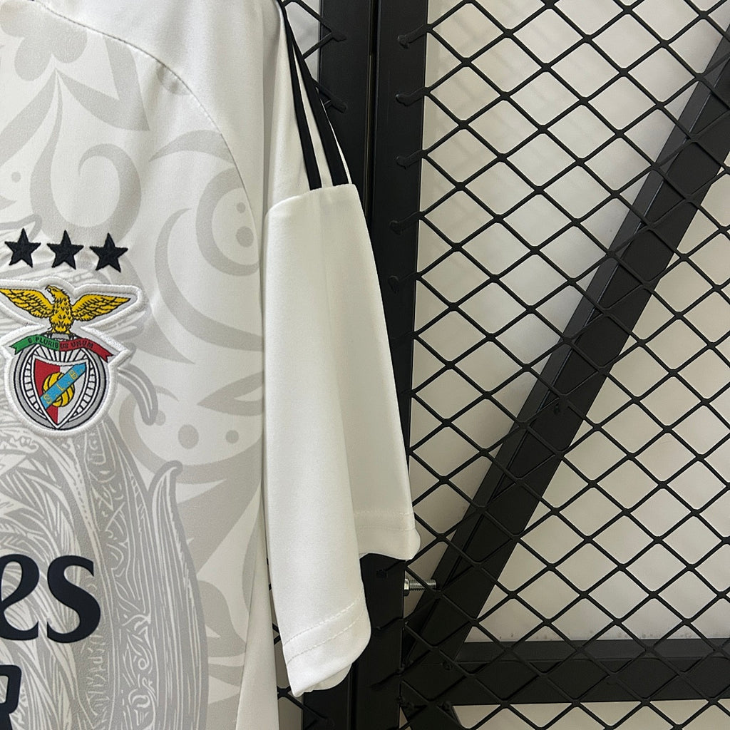 Camiseta de Entrenamiento SL Benfica Gris Claro y Negra 2025/26 - espalda