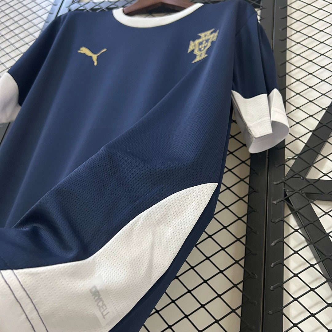 Camiseta de Entrenamiento Portugal Azul Marino y Blanca 2025 - espalda