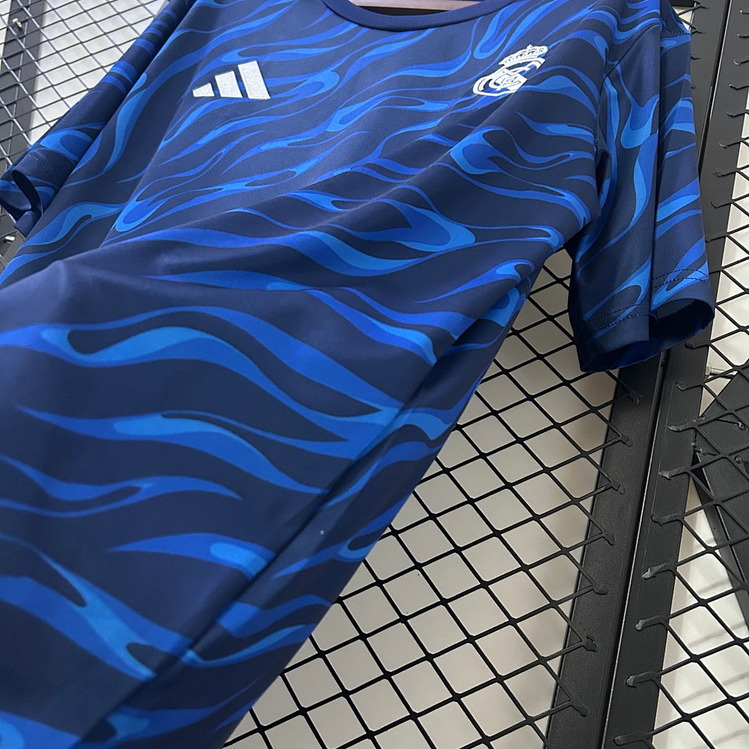Camiseta de Entrenamiento Real Madrid Azul y Azul Marino 2025/26 - espalda