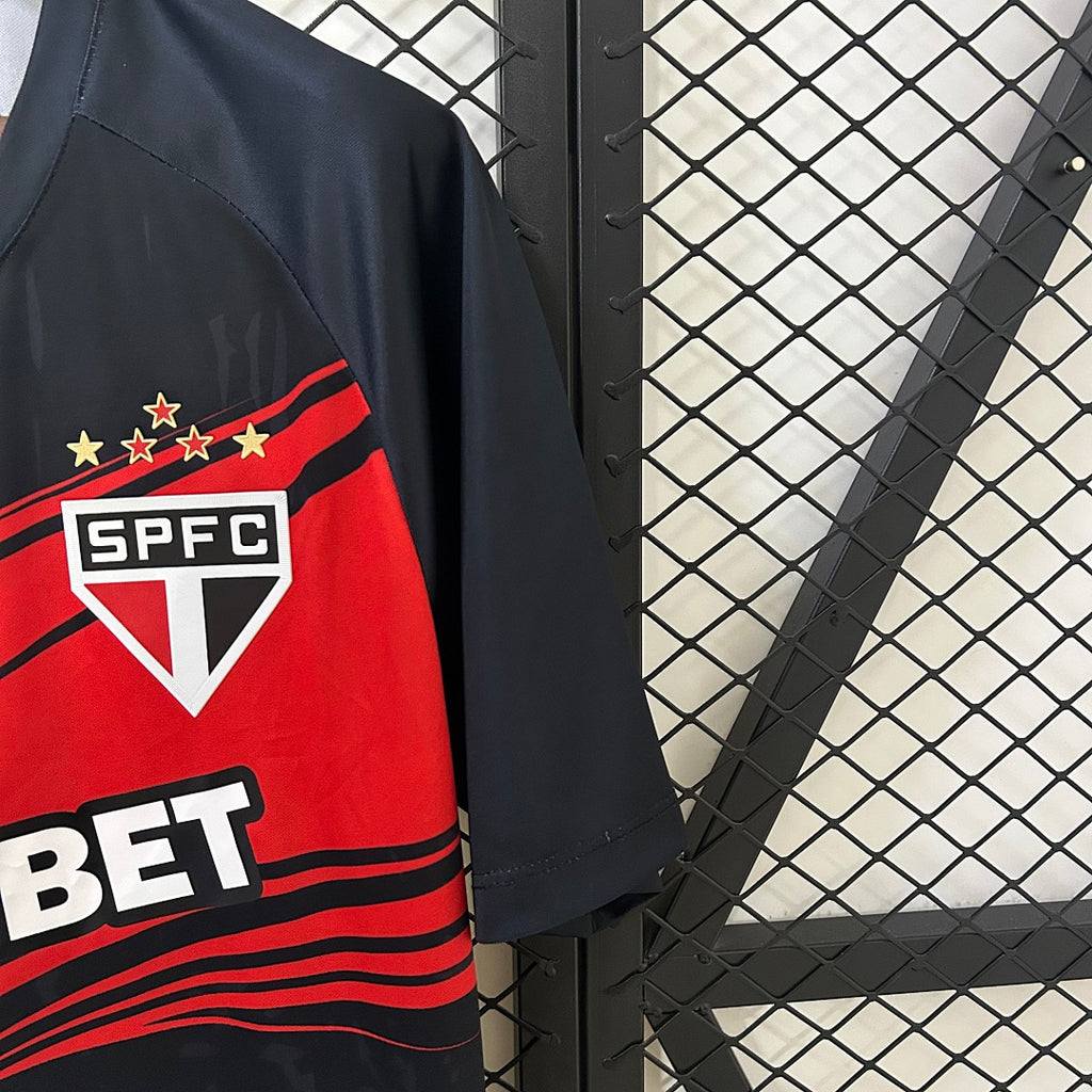 Camiseta de Entrenamiento São Paulo Roja y Negra 2025/26 - espalda
