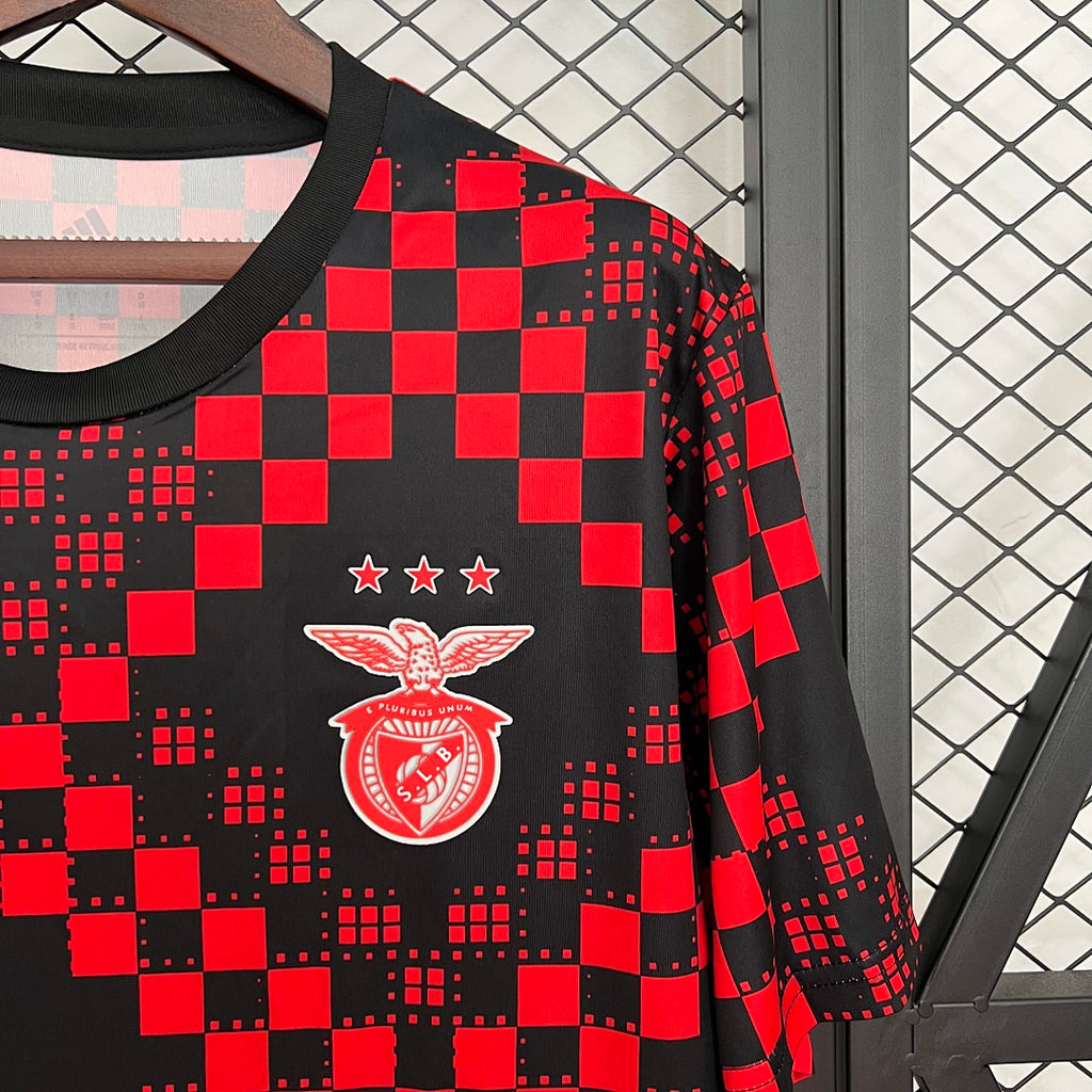 Camiseta de Entrenamiento SL Benfica Roja y Negra 2025/26 - espalda