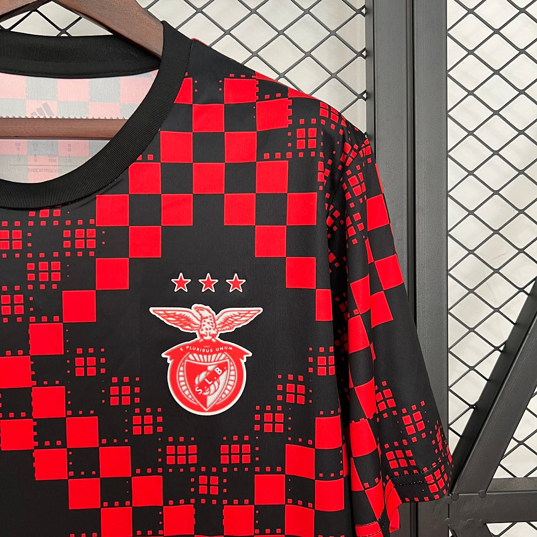 Camiseta de Entrenamiento SL Benfica Roja y Negra 2025/26 - espalda