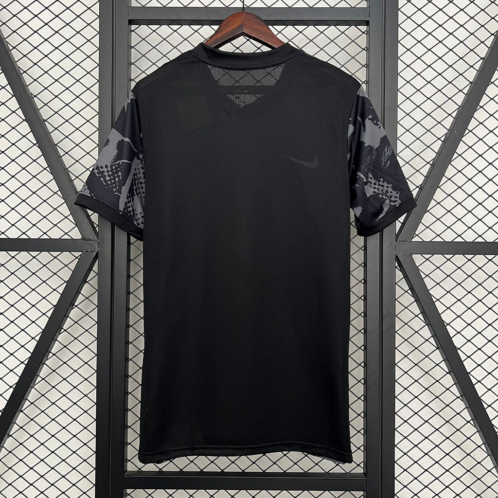 Camiseta de Entrenamiento Sporting CP Negra y Gris 2025/26 - espalda