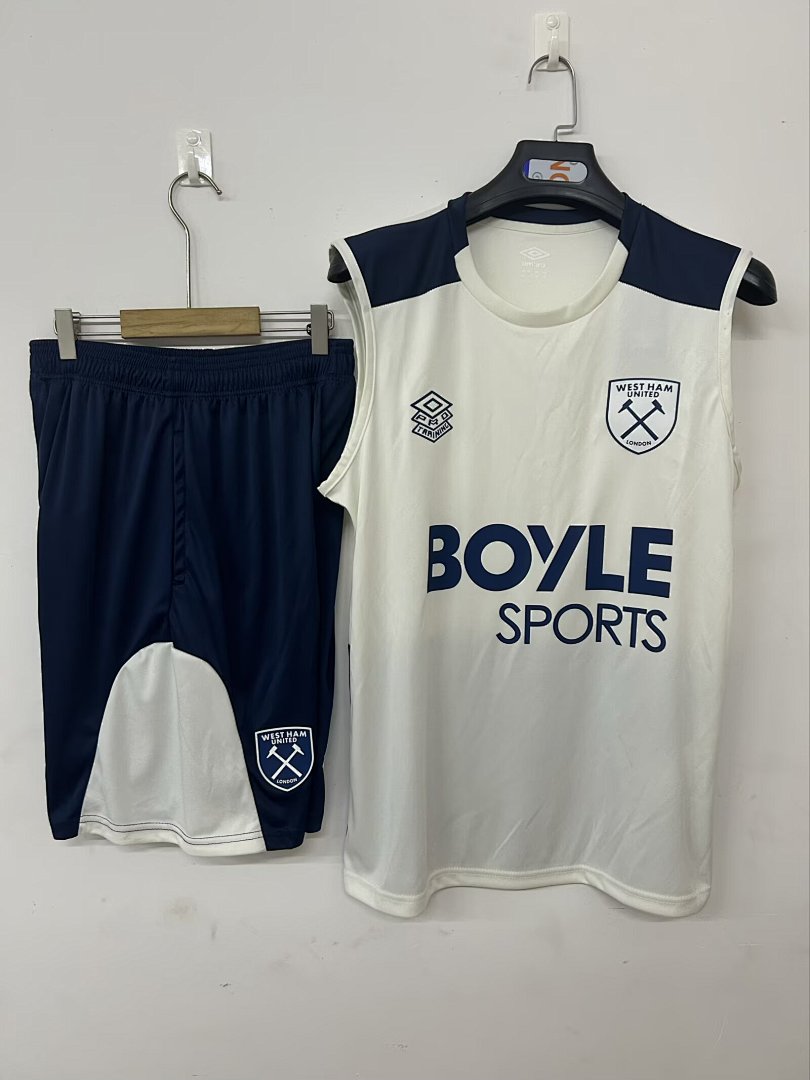 Camiseta de Entrenamiento West Ham United Beige 2025/26 - frente