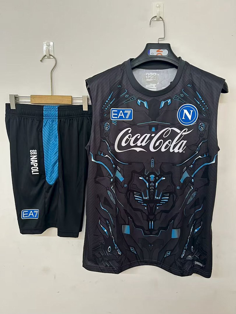 Camiseta de Entrenamiento SSC Napoli Negra 2025/26 II - frente
