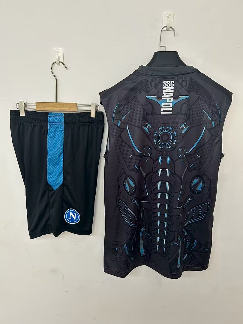 Camiseta de Entrenamiento SSC Napoli Negra 2025/26 II - espalda